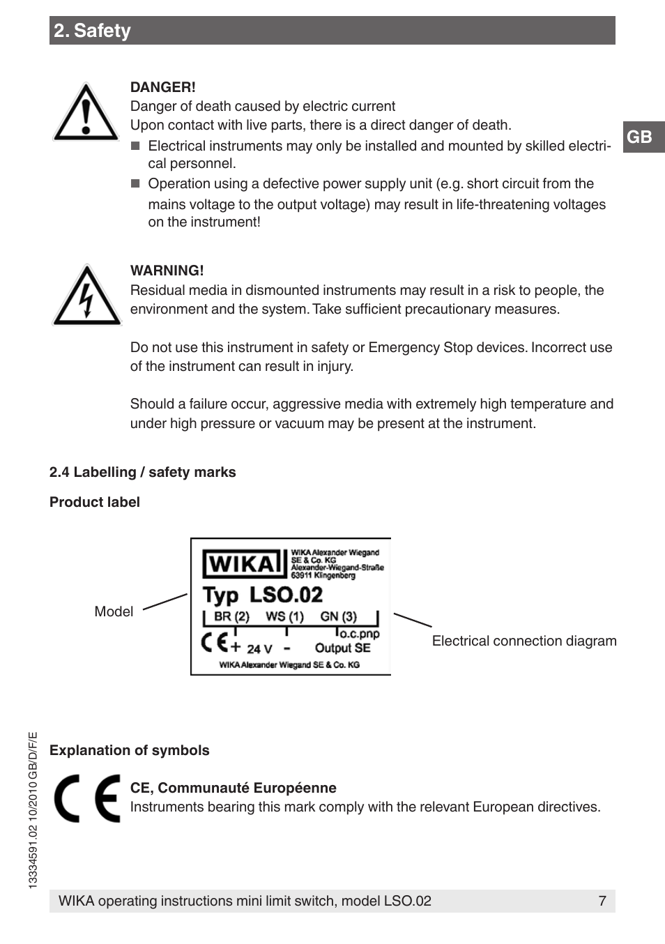 Safety | WIKA OLS-C20 User Manual | Page 7 / 60