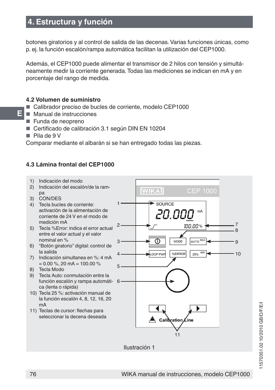 Estructura y función | WIKA CEP1000 User Manual | Page 76 / 112