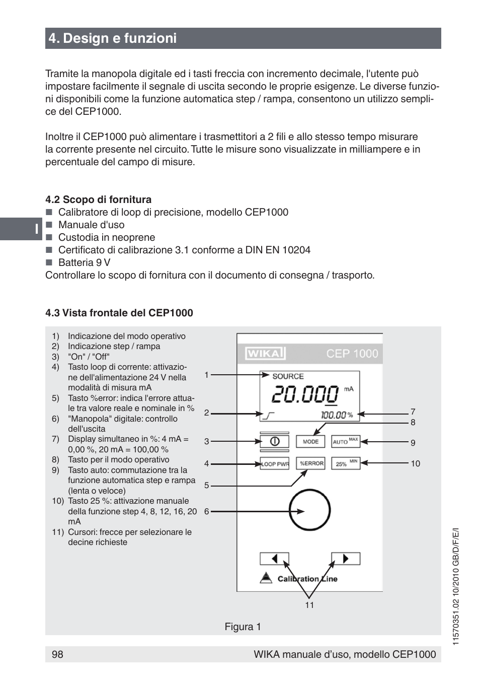 I4. design e funzioni | WIKA CEP1000 User Manual | Page 98 / 112
