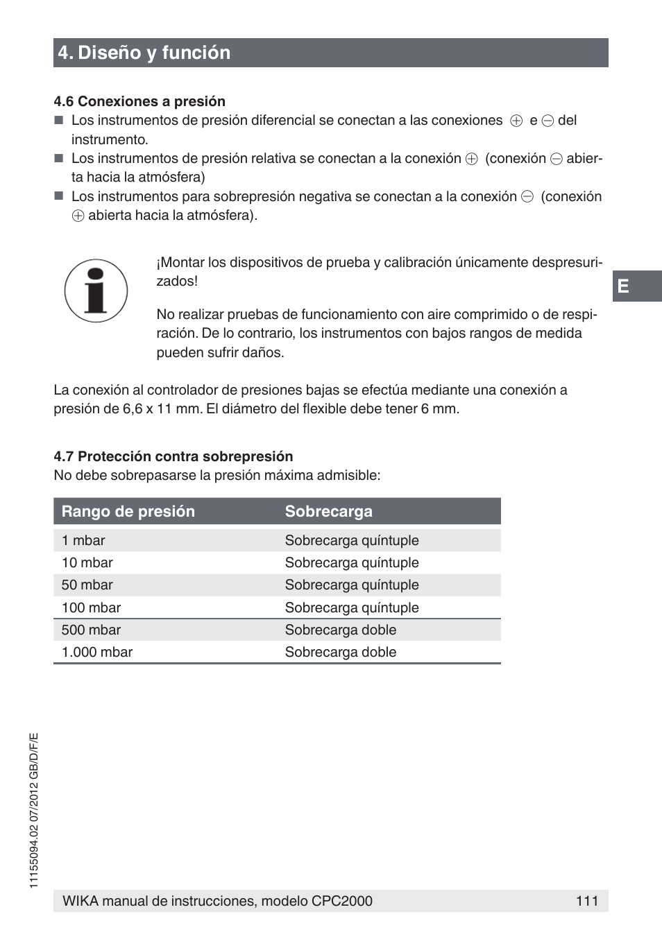 E4. diseño y función | WIKA CPC2000 User Manual | Page 111 / 132