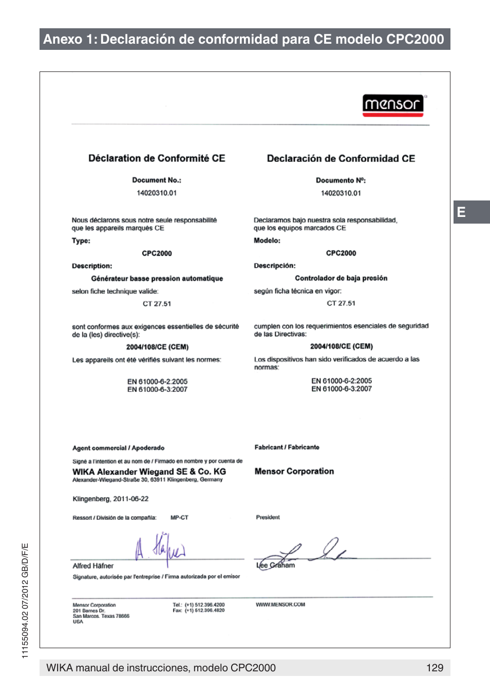 WIKA CPC2000 User Manual | Page 129 / 132