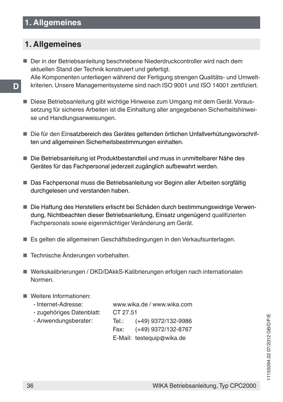 D1. allgemeines 1. allgemeines | WIKA CPC2000 User Manual | Page 36 / 132