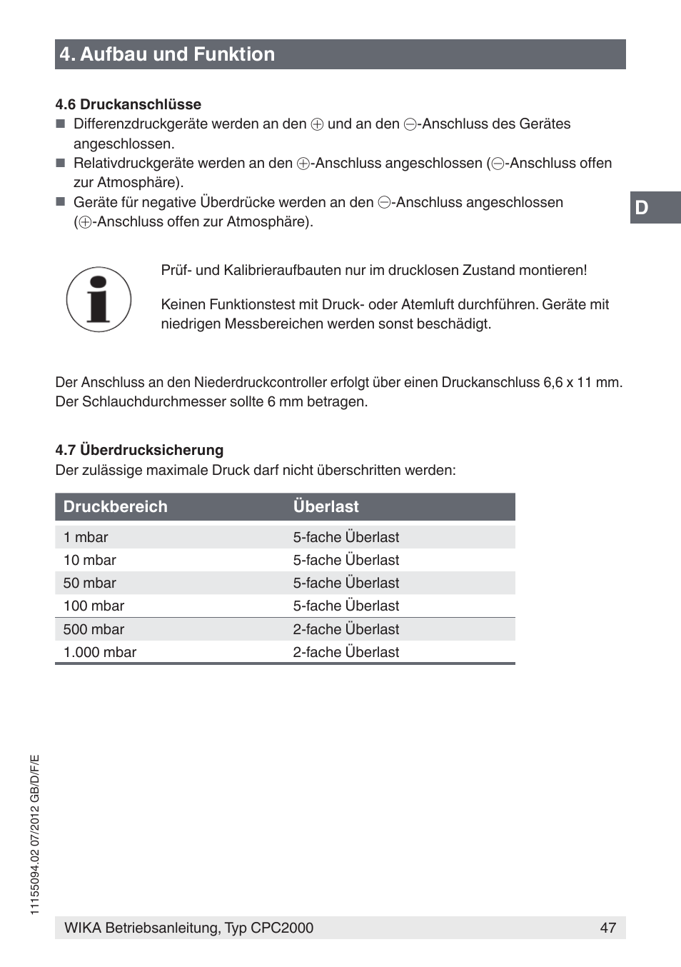 D4. aufbau und funktion | WIKA CPC2000 User Manual | Page 47 / 132