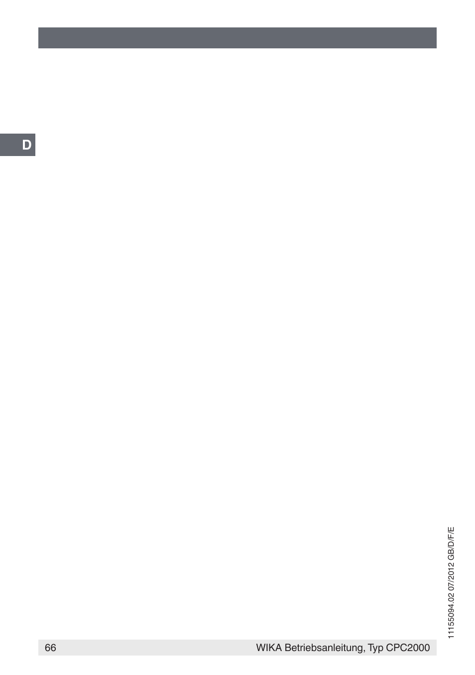 WIKA CPC2000 User Manual | Page 66 / 132