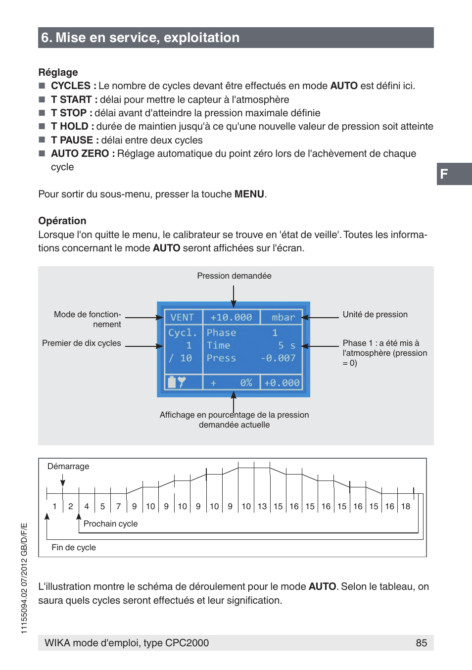 Mise en service, exploitation | WIKA CPC2000 User Manual | Page 85 / 132