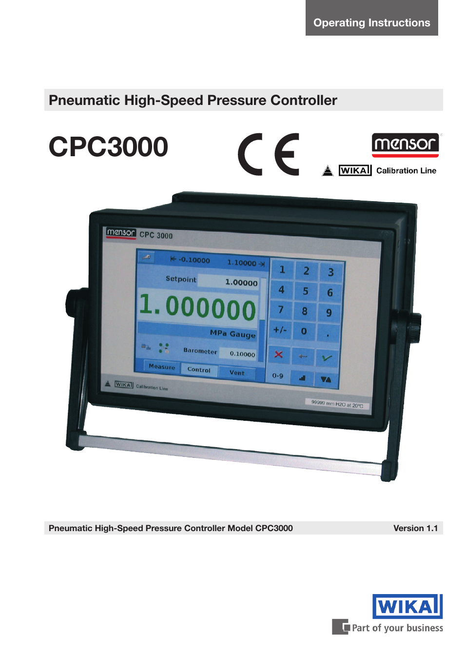 WIKA CPC3000 User Manual | 68 pages