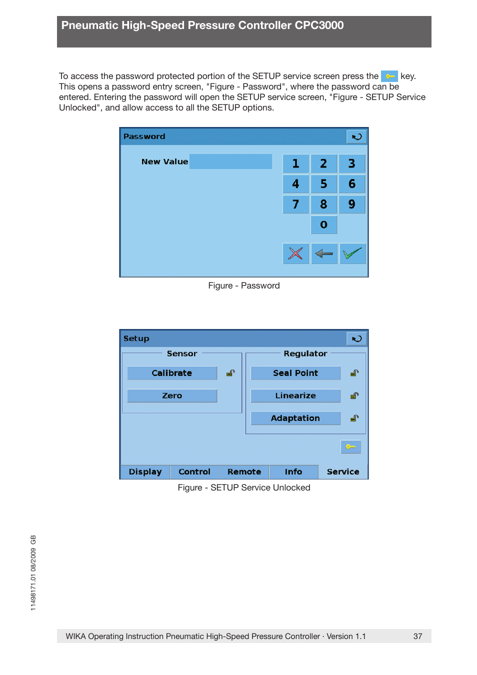 Pneumatic high-speed pressure controller cpc3000 | WIKA CPC3000 User Manual | Page 37 / 68