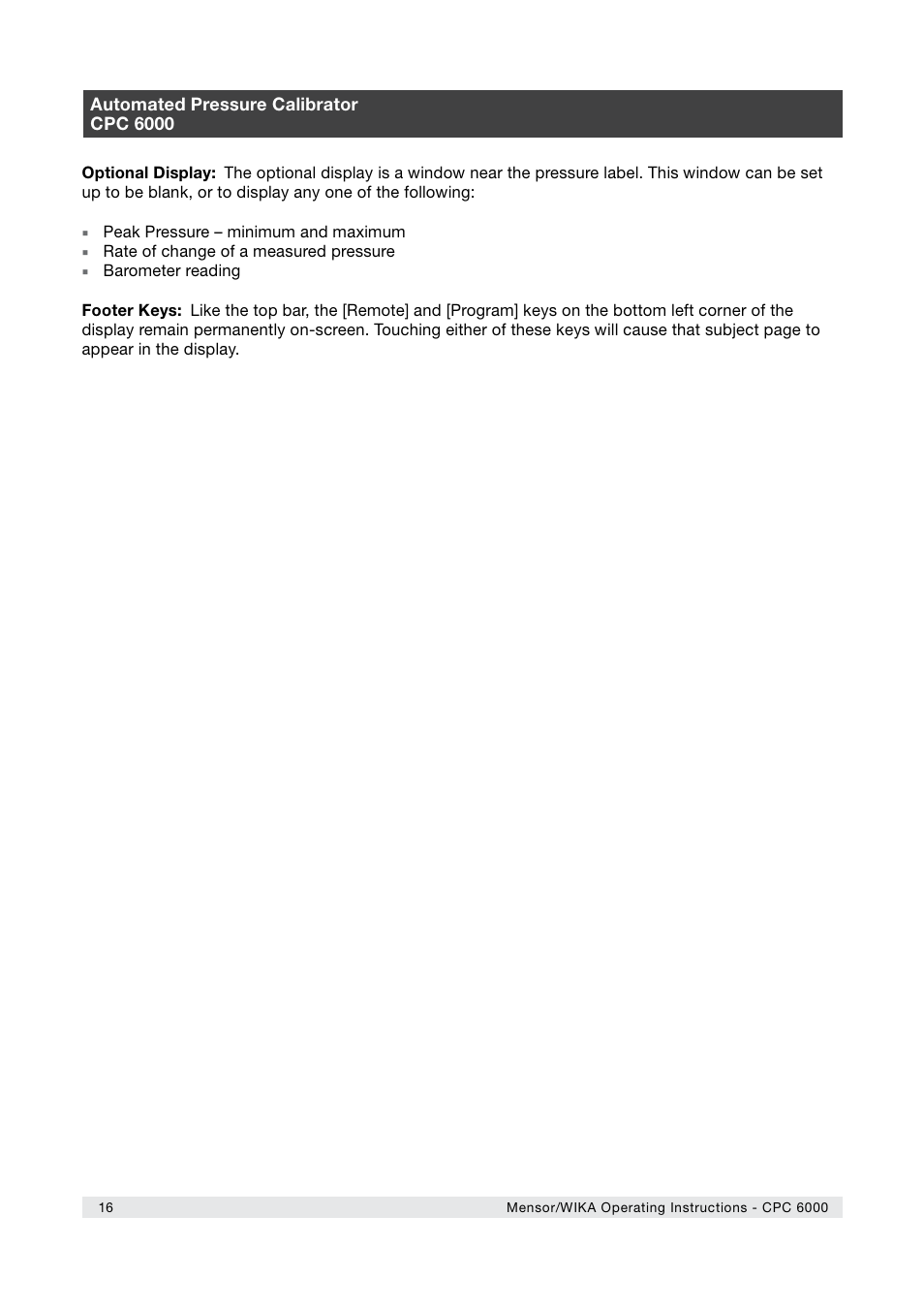 WIKA CPC6000 User Manual | Page 16 / 104