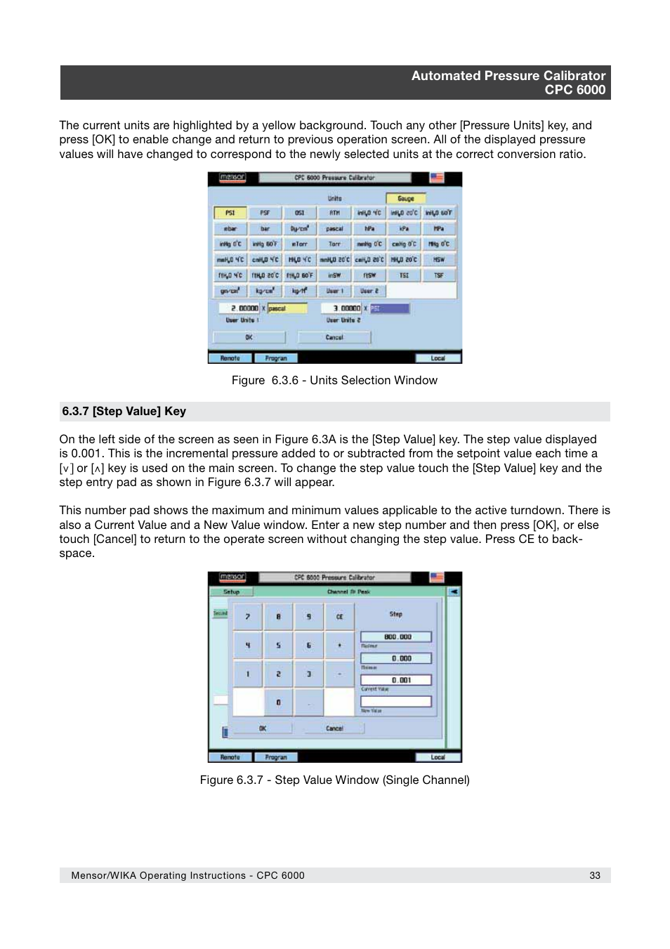 WIKA CPC6000 User Manual | Page 33 / 104
