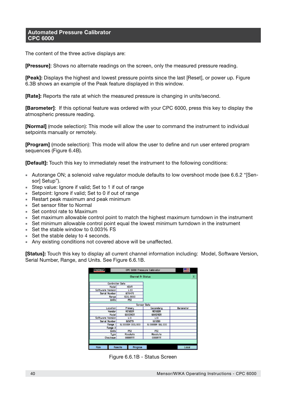 WIKA CPC6000 User Manual | Page 40 / 104