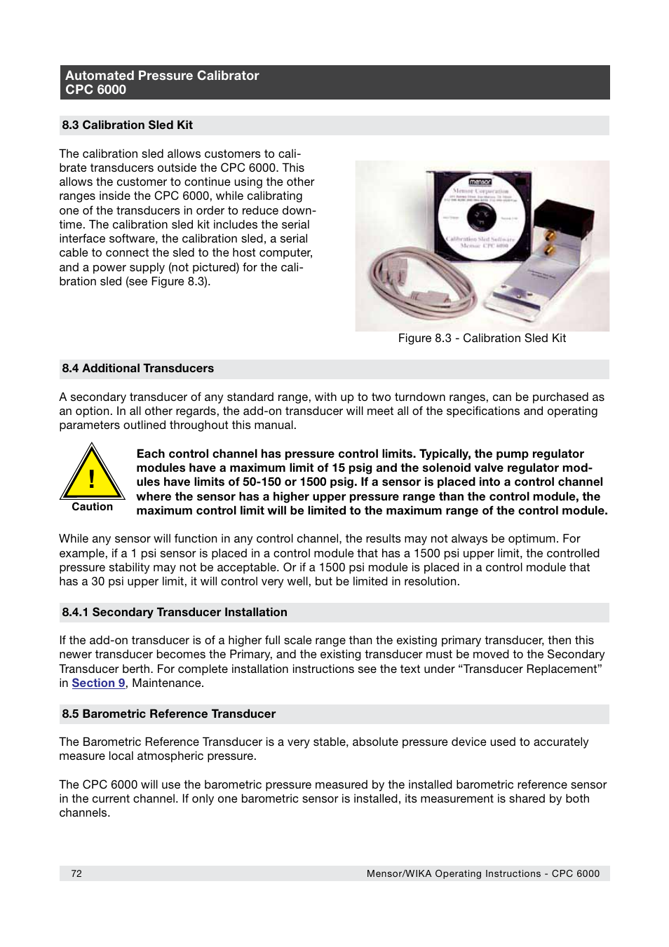 WIKA CPC6000 User Manual | Page 72 / 104