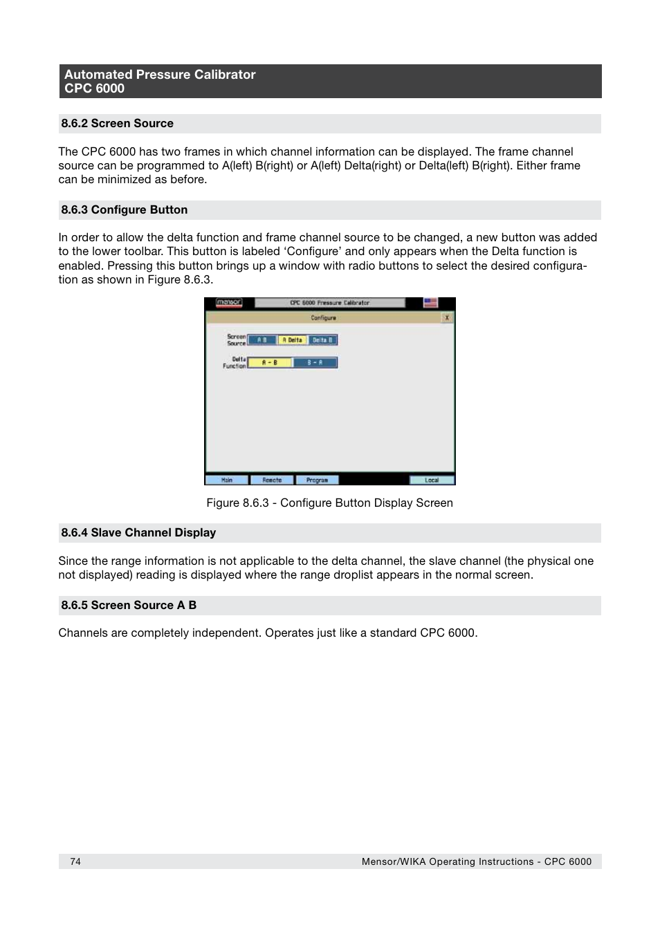 WIKA CPC6000 User Manual | Page 74 / 104