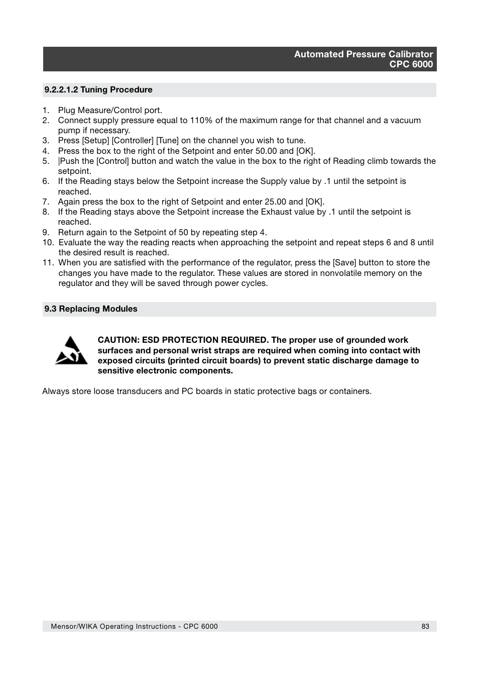 WIKA CPC6000 User Manual | Page 83 / 104