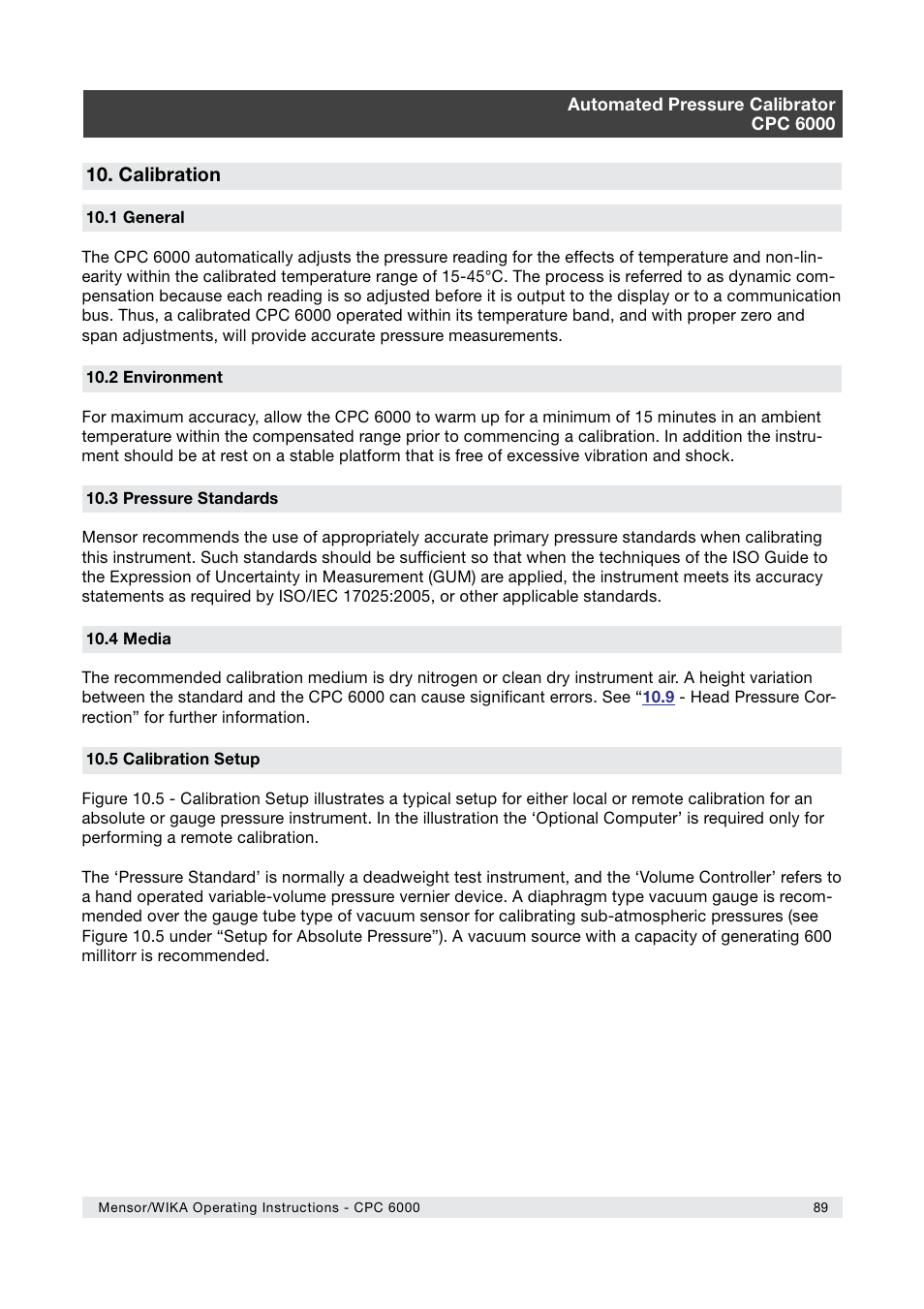 WIKA CPC6000 User Manual | Page 89 / 104