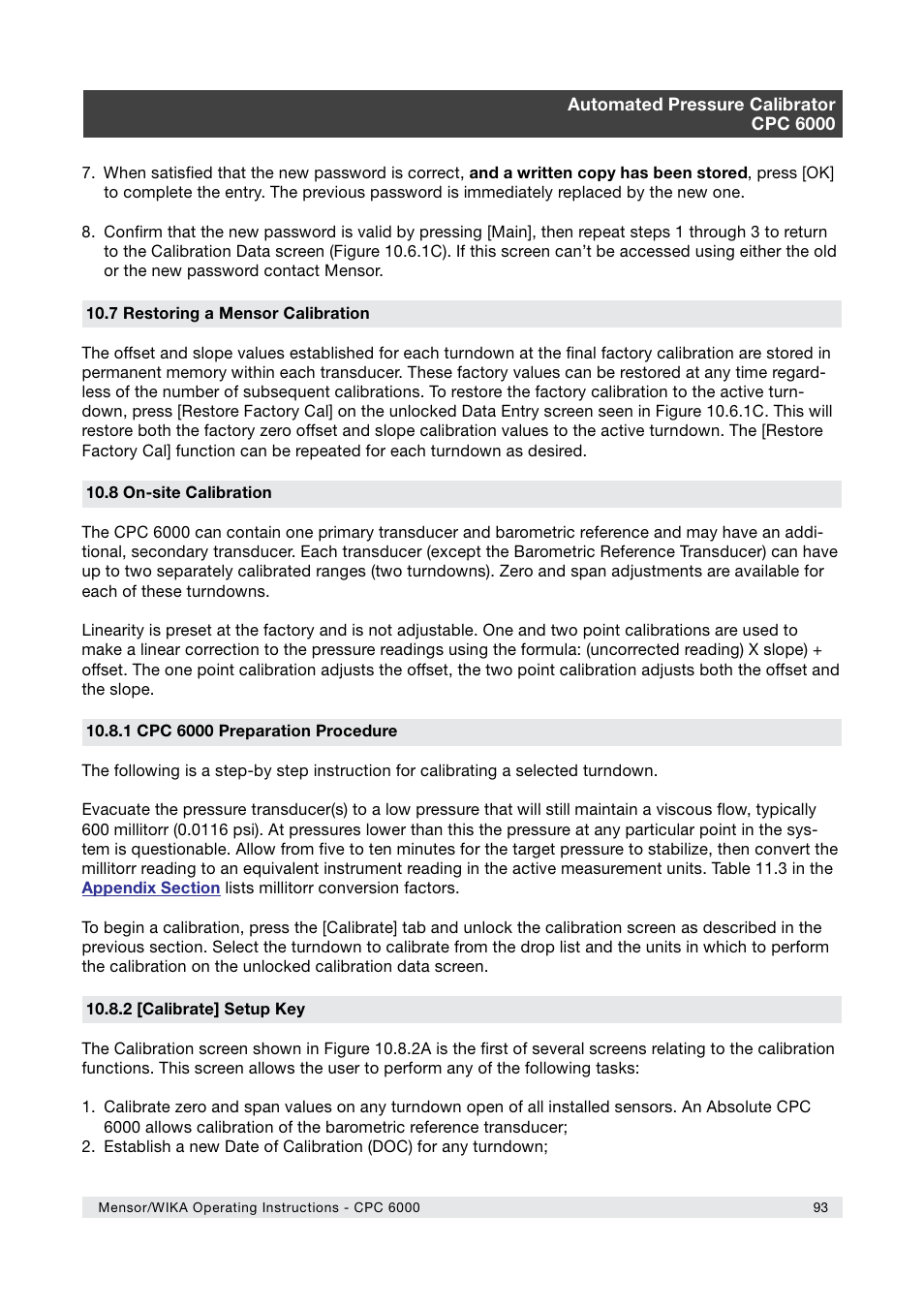 WIKA CPC6000 User Manual | Page 93 / 104