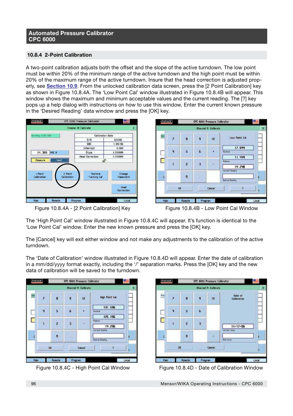 WIKA CPC6000 User Manual | Page 96 / 104