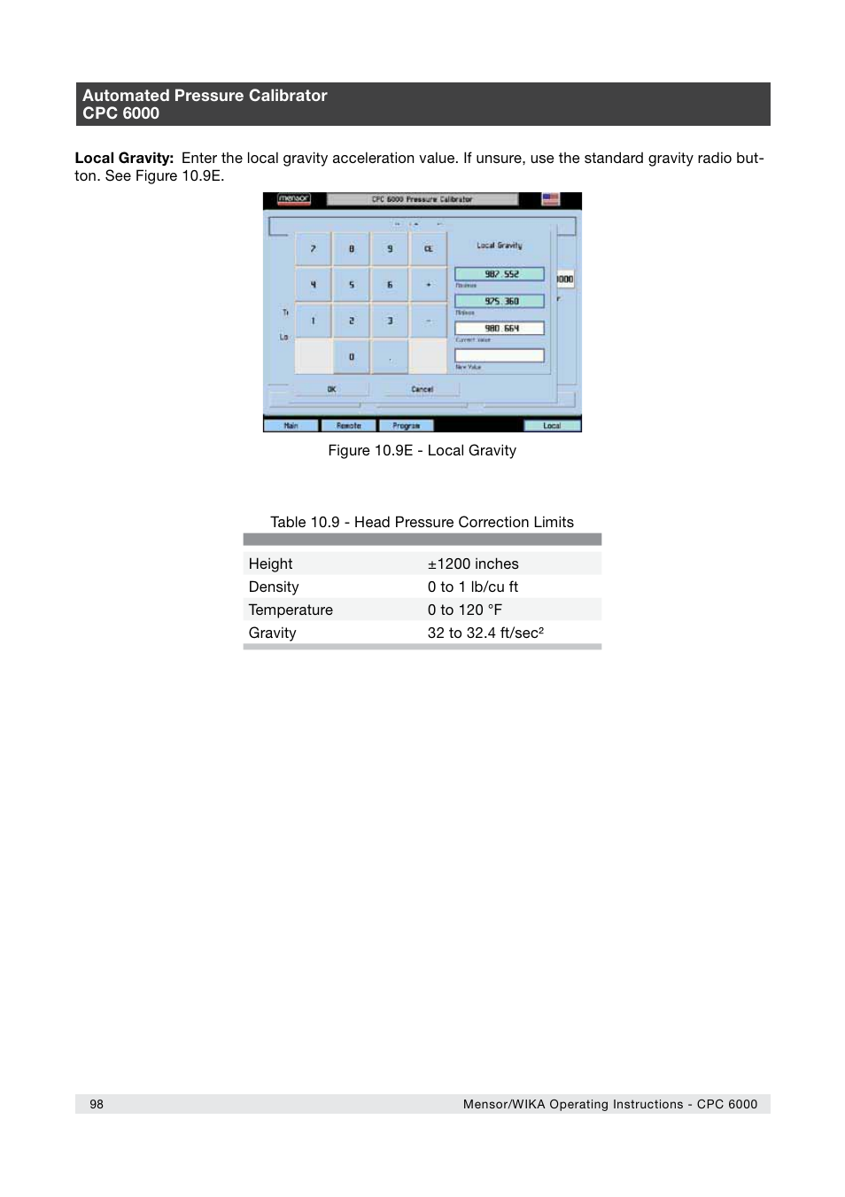 WIKA CPC6000 User Manual | Page 98 / 104