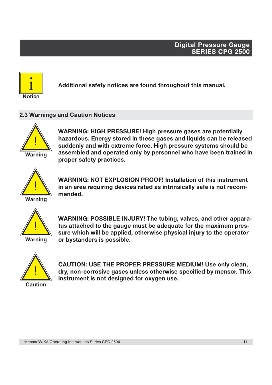 WIKA CPG2500 User Manual | Page 11 / 88