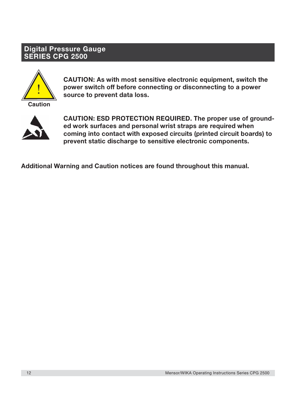 WIKA CPG2500 User Manual | Page 12 / 88