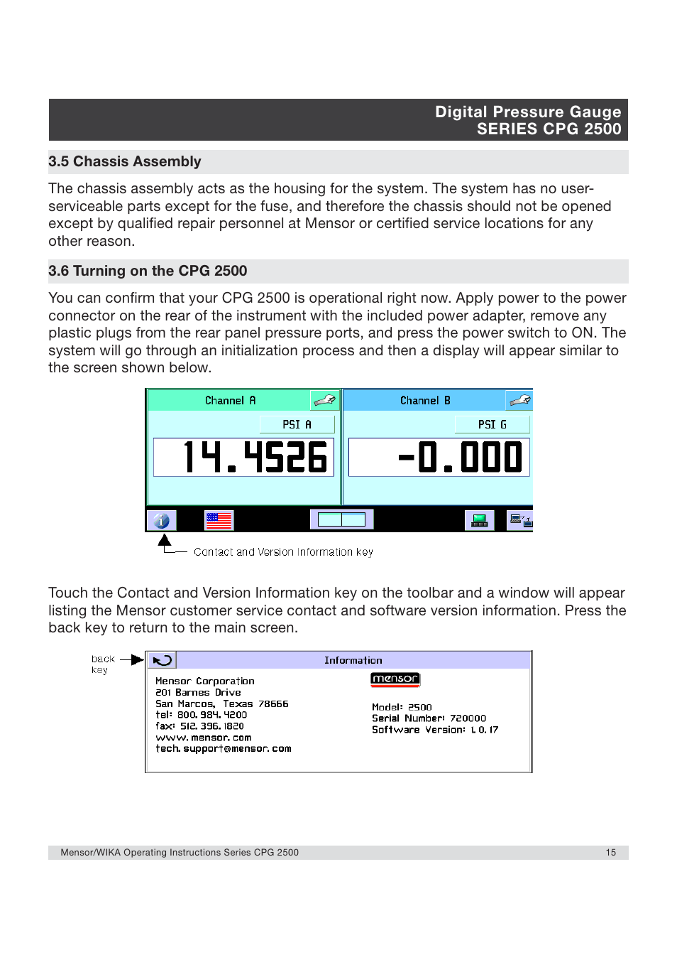 WIKA CPG2500 User Manual | Page 15 / 88