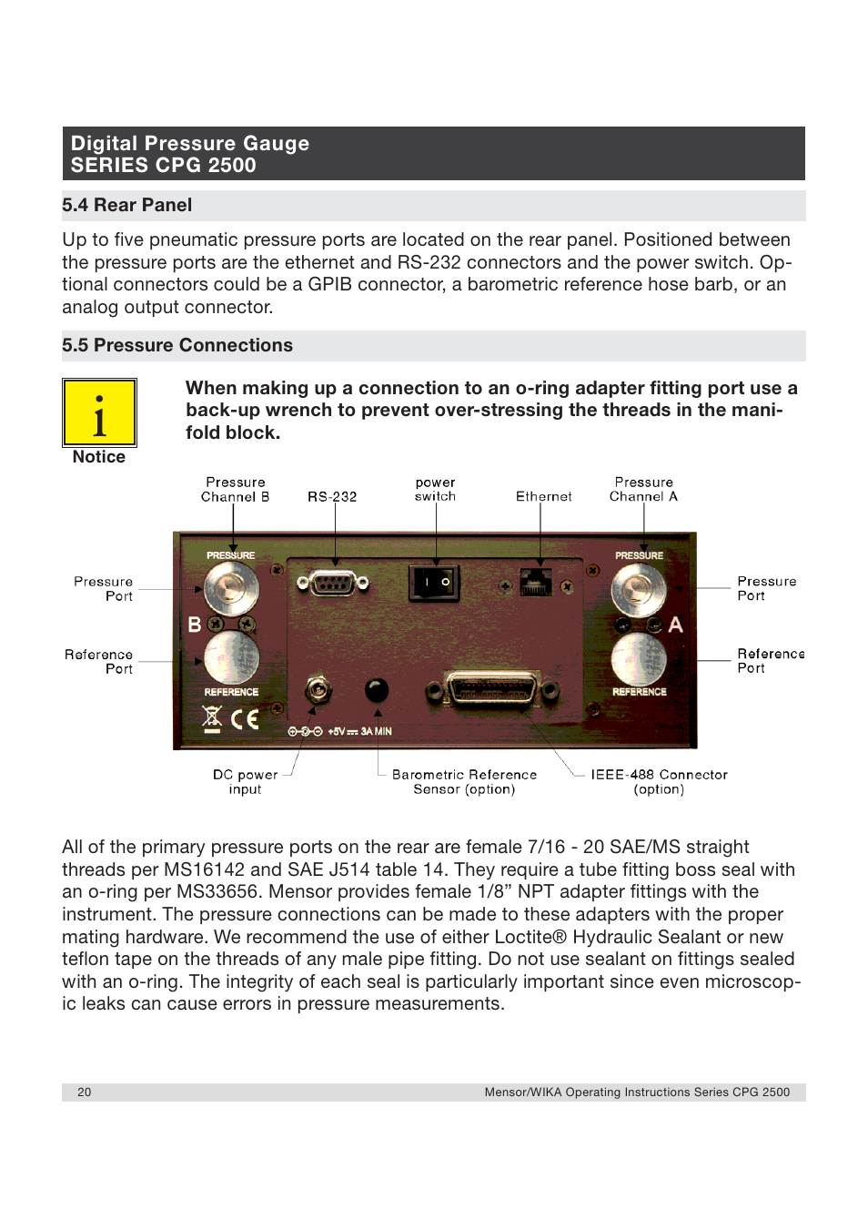 WIKA CPG2500 User Manual | Page 20 / 88