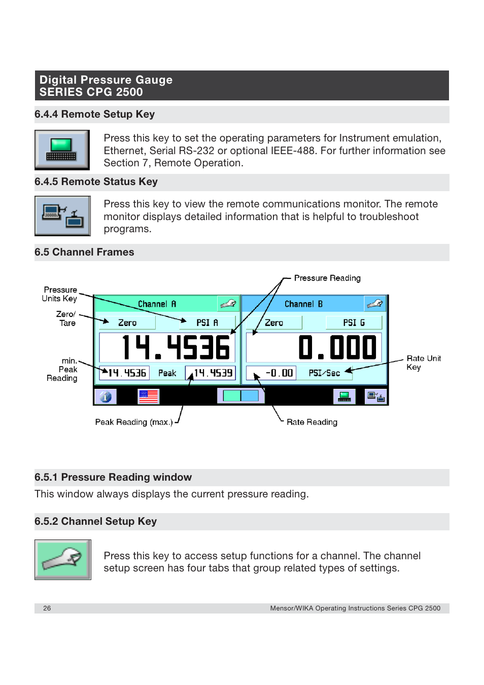 WIKA CPG2500 User Manual | Page 26 / 88