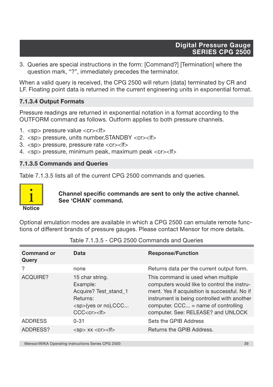 WIKA CPG2500 User Manual | Page 39 / 88