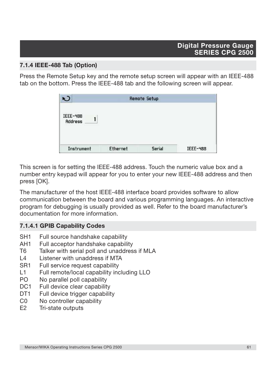 WIKA CPG2500 User Manual | Page 61 / 88