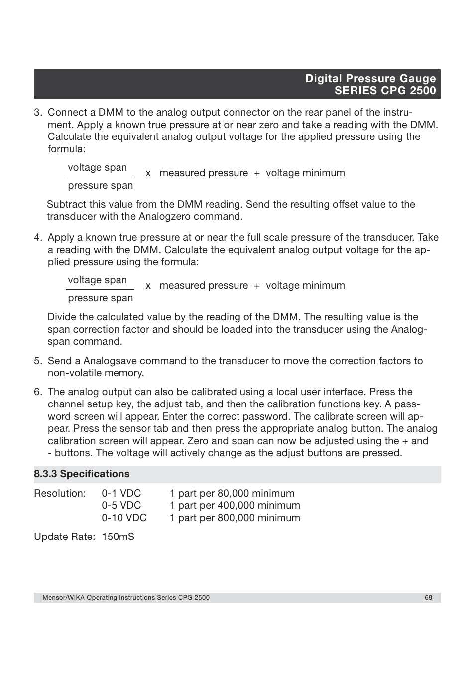 WIKA CPG2500 User Manual | Page 69 / 88