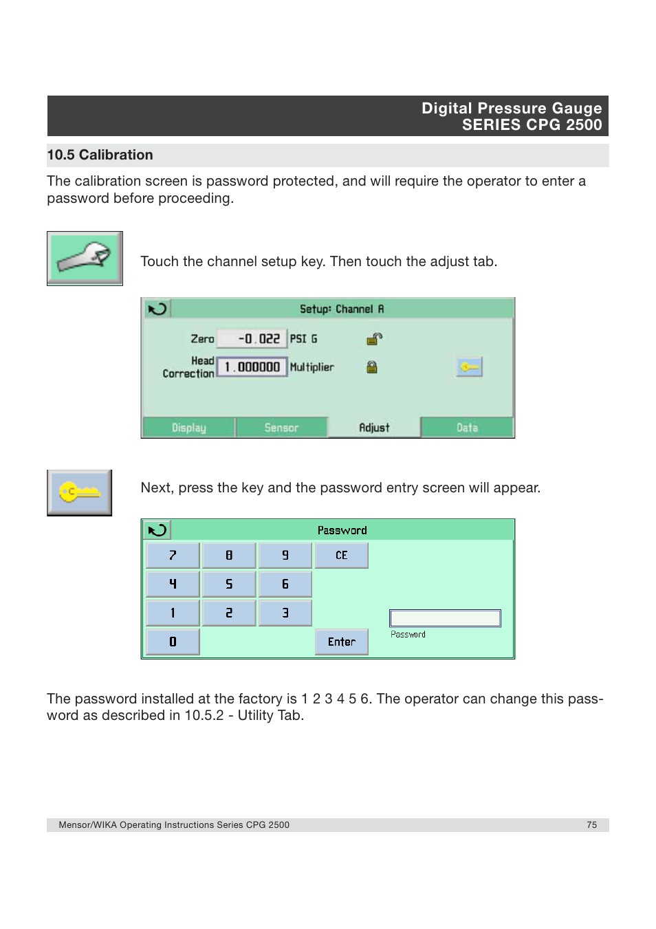 WIKA CPG2500 User Manual | Page 75 / 88