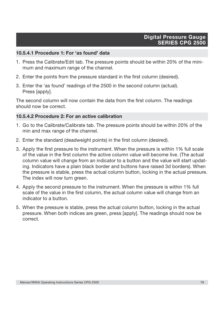 WIKA CPG2500 User Manual | Page 79 / 88