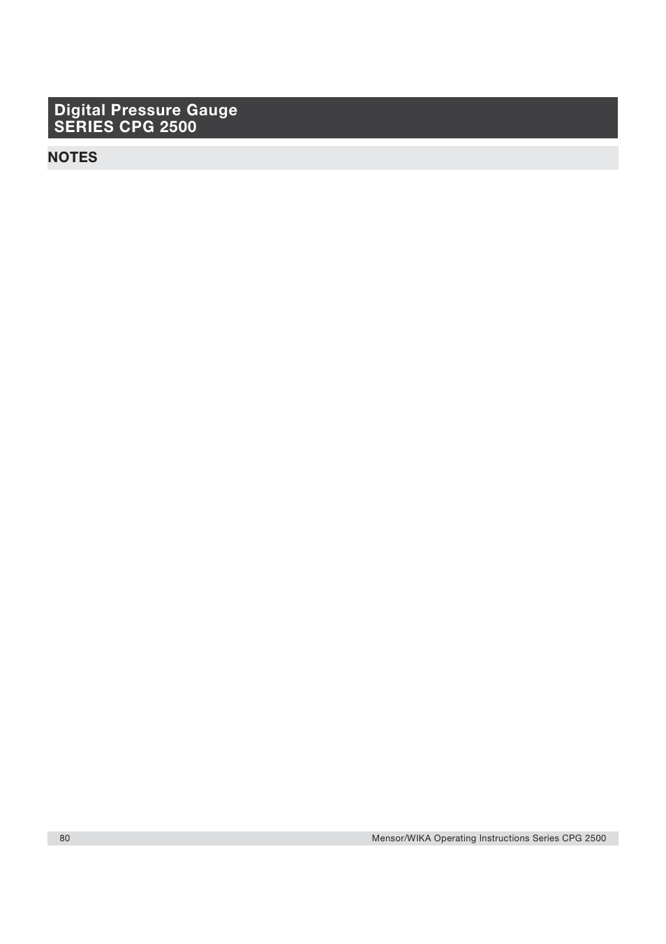 Digital pressure gauge series cpg 2500 | WIKA CPG2500 User Manual | Page 80 / 88