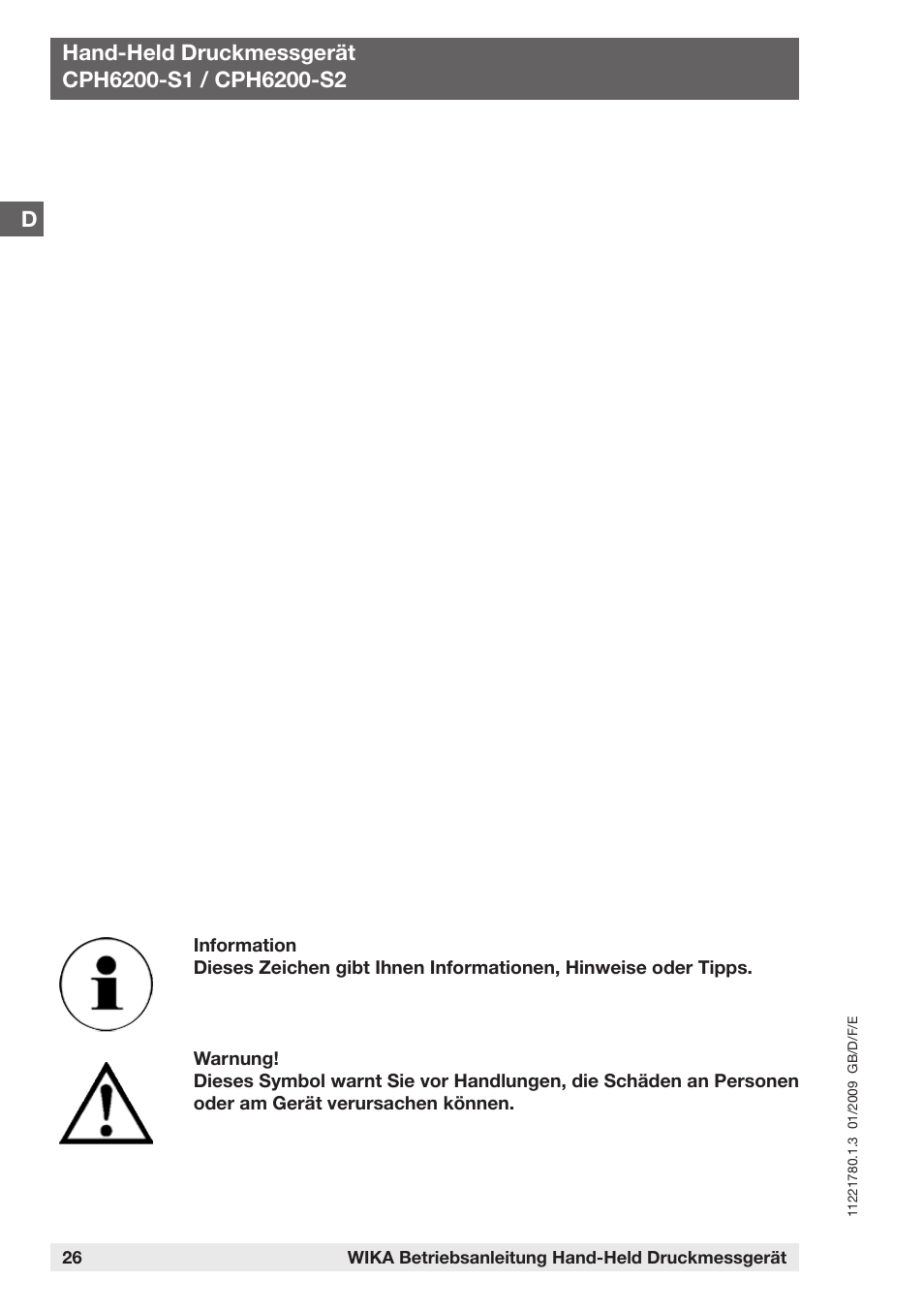WIKA CPH6200 User Manual | Page 26 / 100