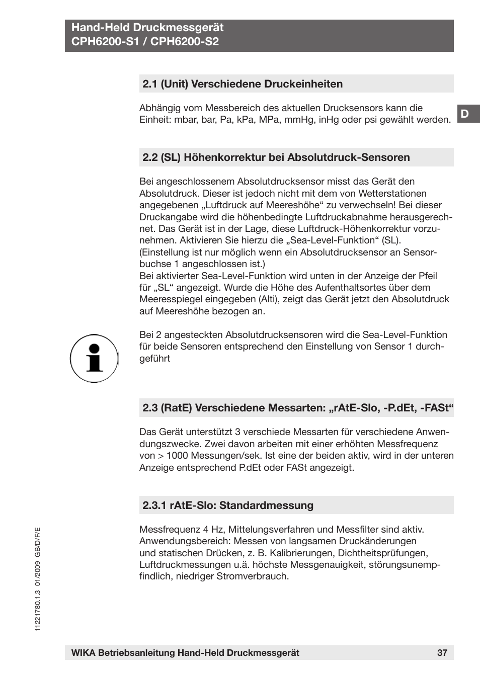 WIKA CPH6200 User Manual | Page 37 / 100