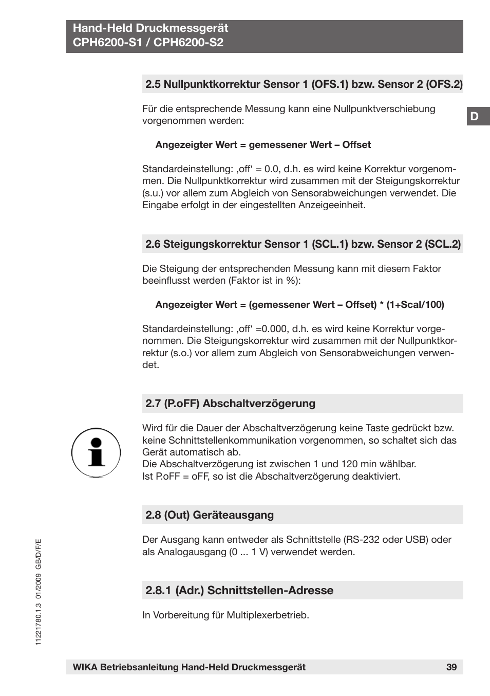 WIKA CPH6200 User Manual | Page 39 / 100