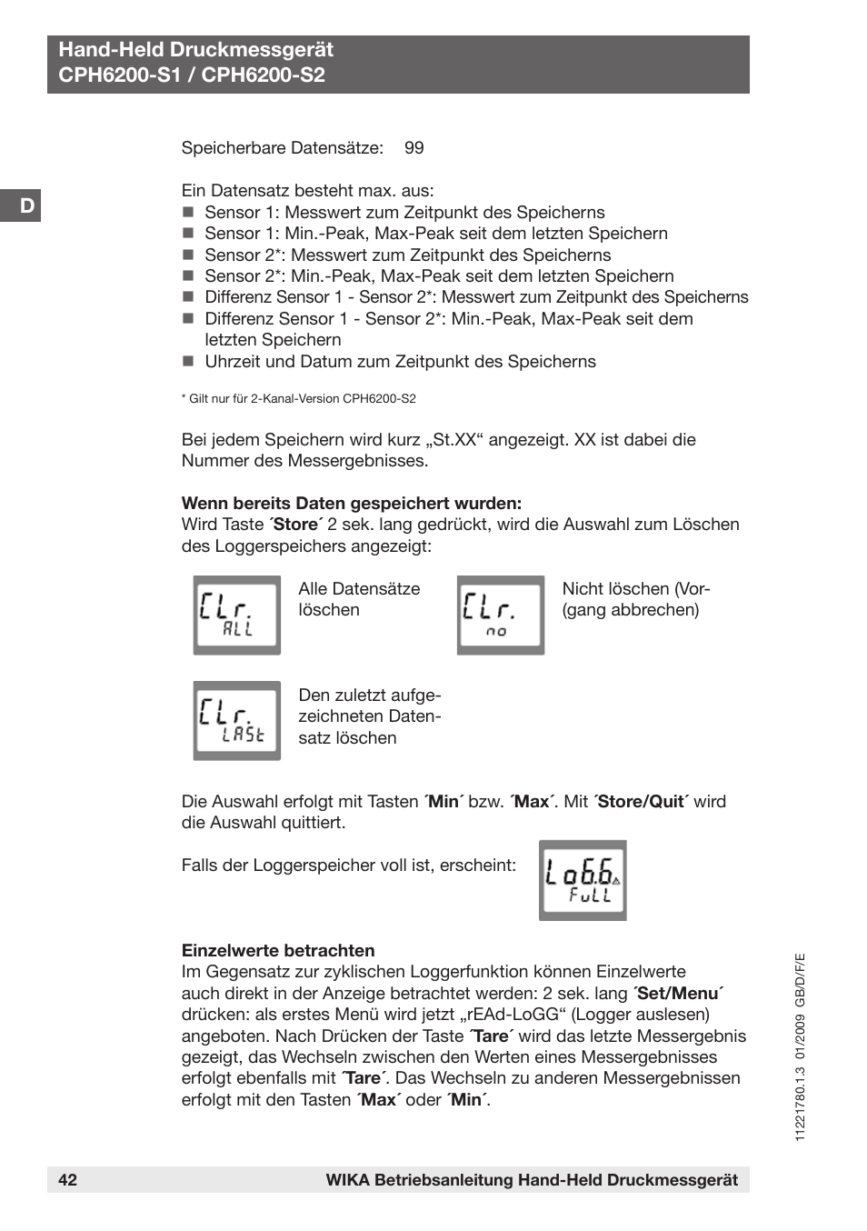 WIKA CPH6200 User Manual | Page 42 / 100