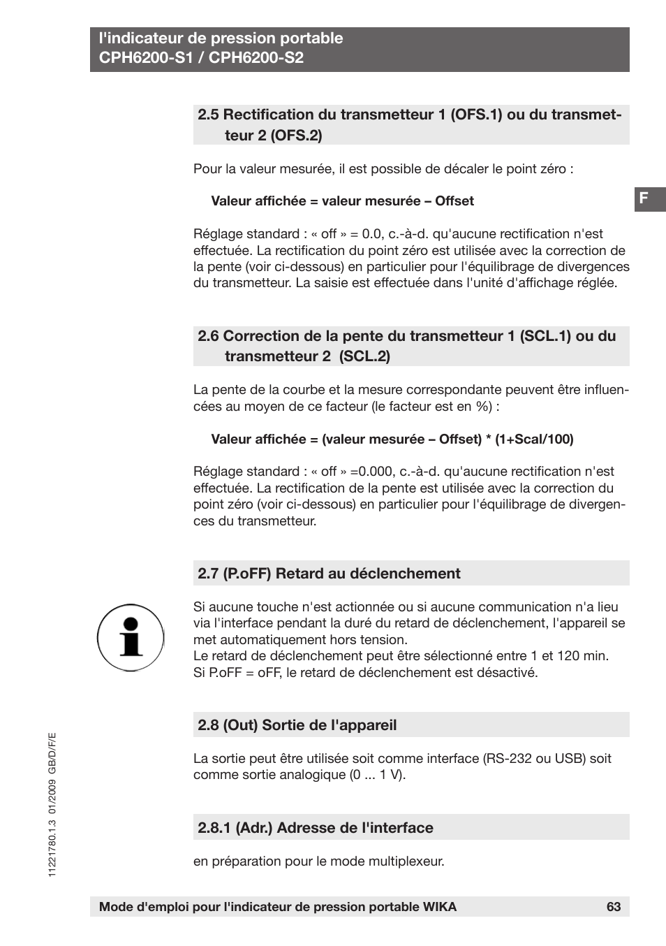 WIKA CPH6200 User Manual | Page 63 / 100