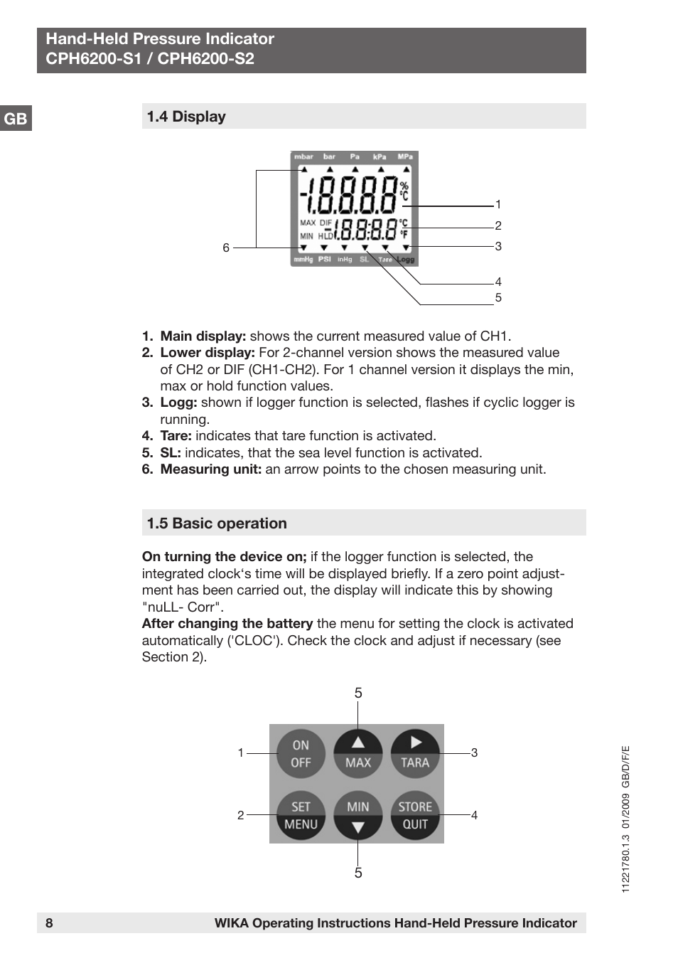 WIKA CPH6200 User Manual | Page 8 / 100