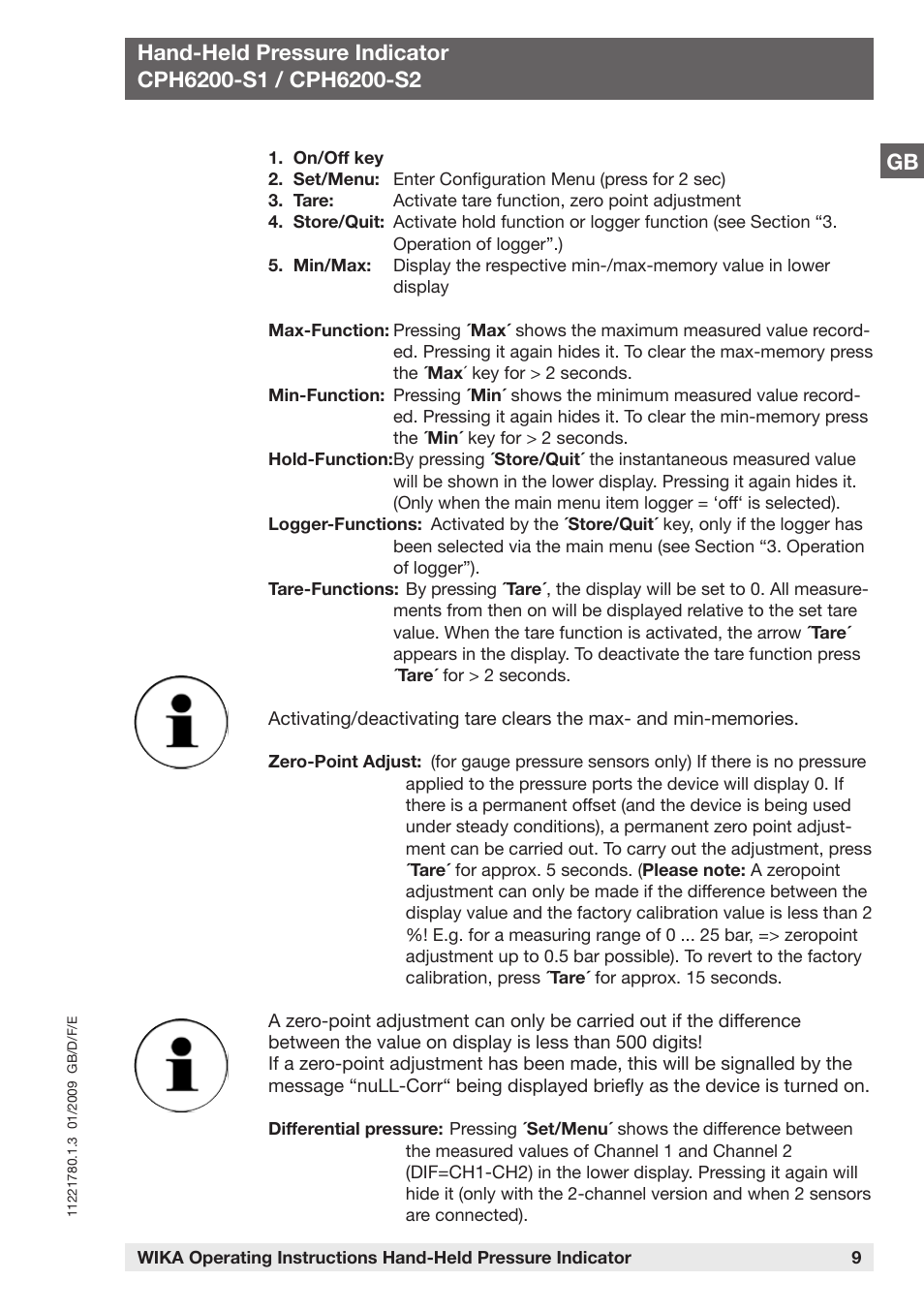 WIKA CPH6200 User Manual | Page 9 / 100