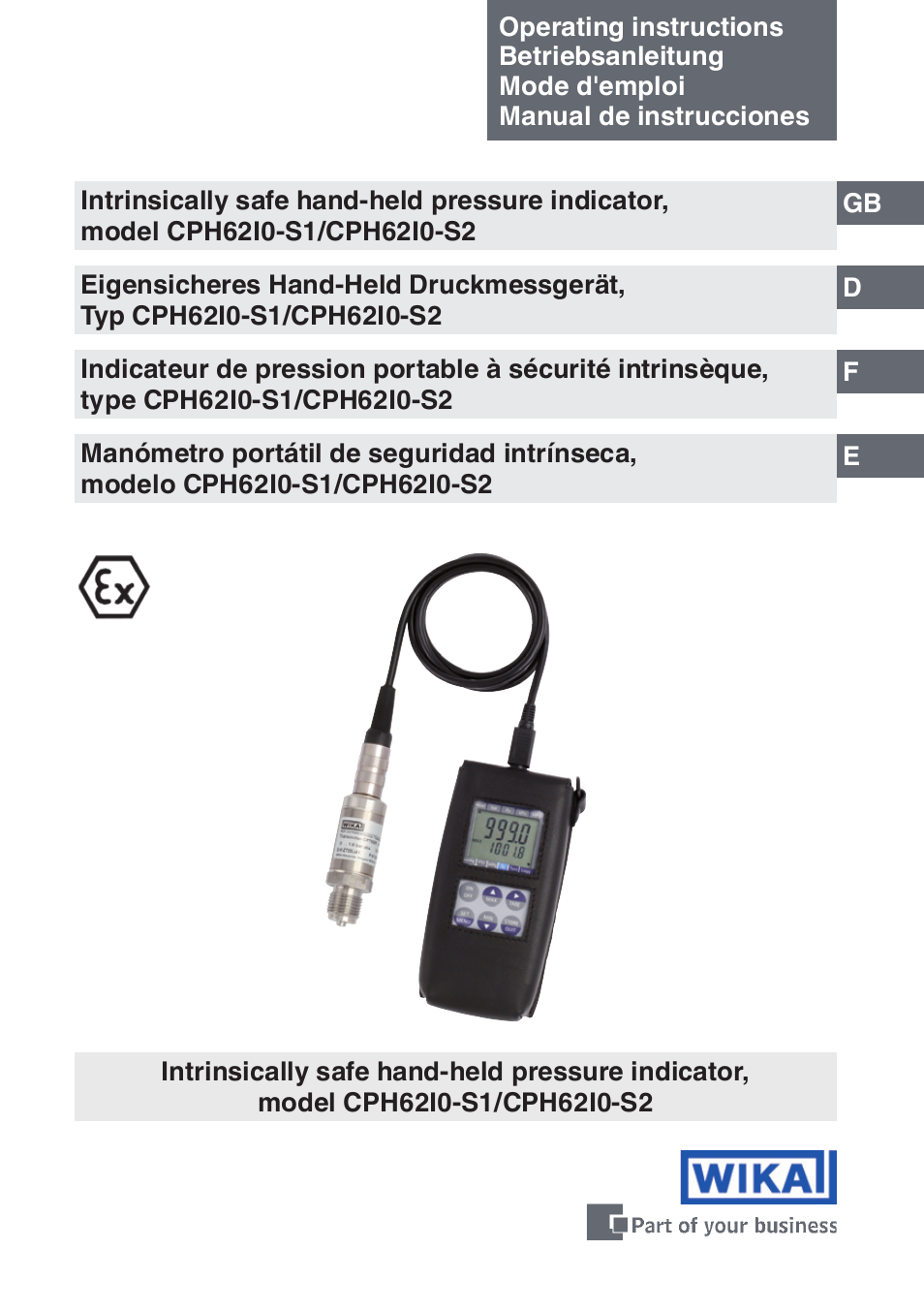 WIKA CPH62I0 User Manual | 160 pages