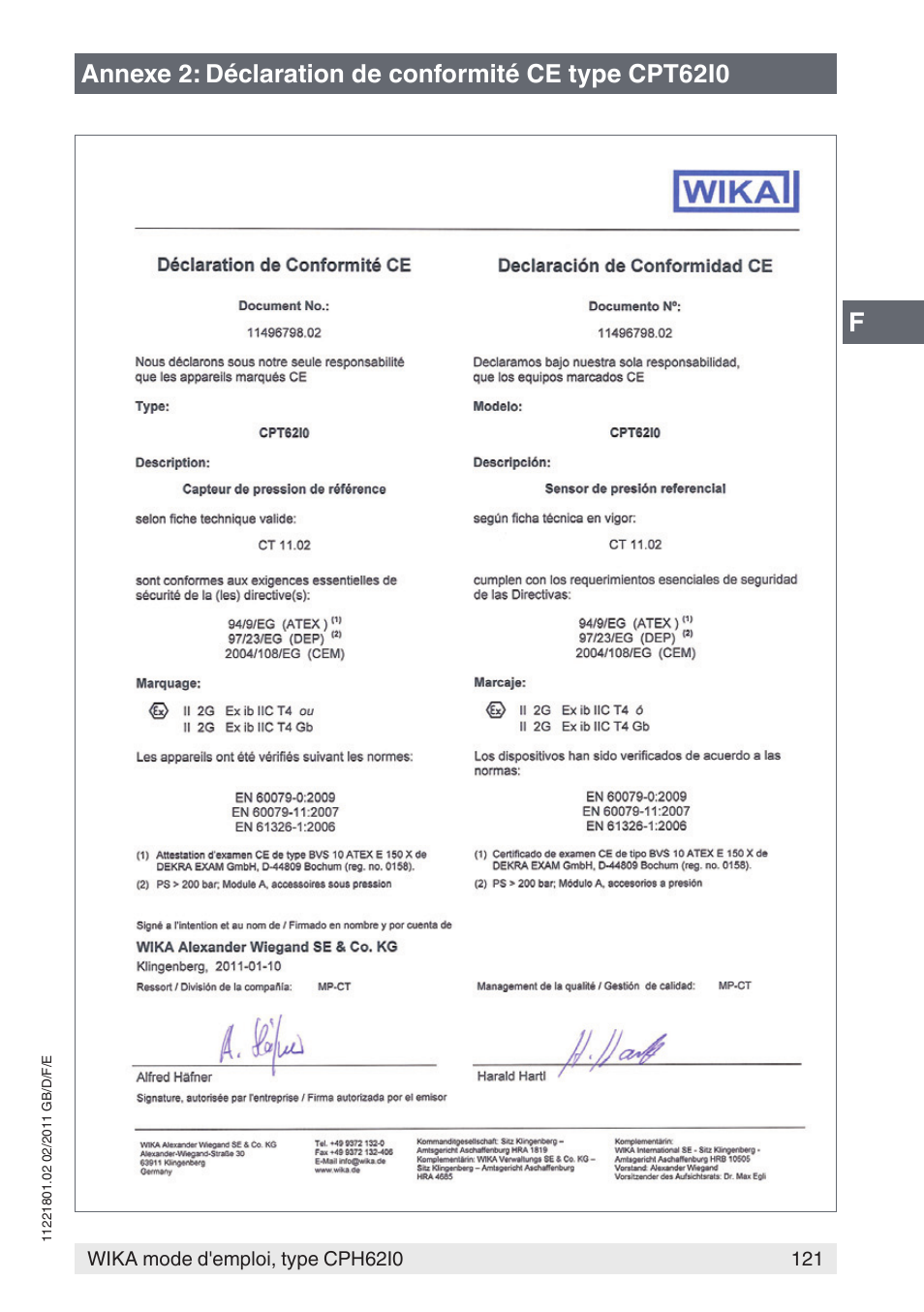 WIKA CPH62I0 User Manual | Page 121 / 160
