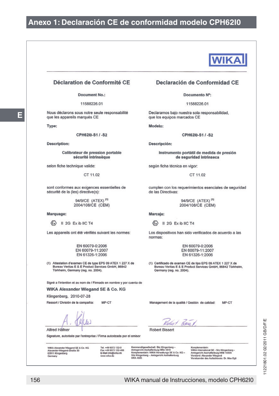WIKA CPH62I0 User Manual | Page 156 / 160