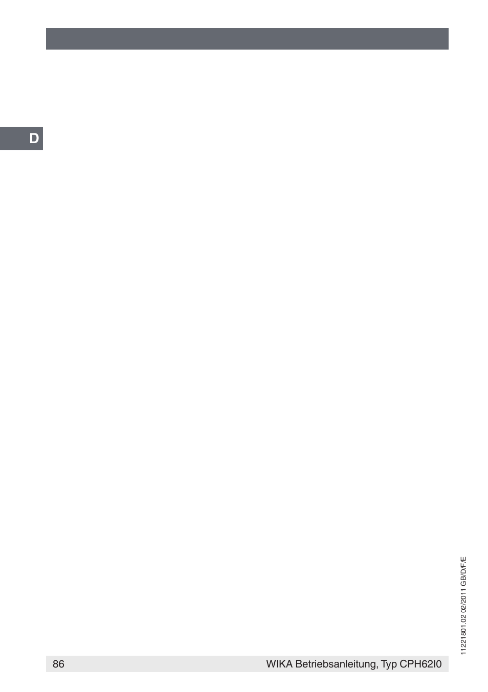 WIKA CPH62I0 User Manual | Page 86 / 160