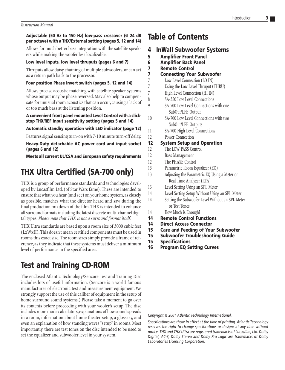 Atlantic Technology SA-350 User Manual | Page 3 / 16