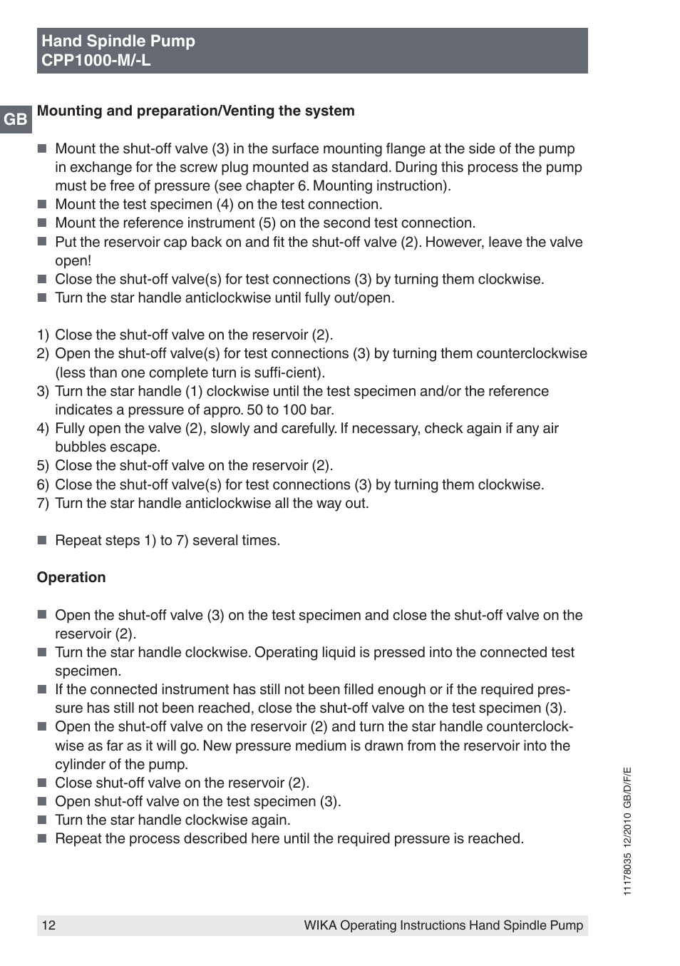 WIKA CPP1600-X User Manual | Page 12 / 84