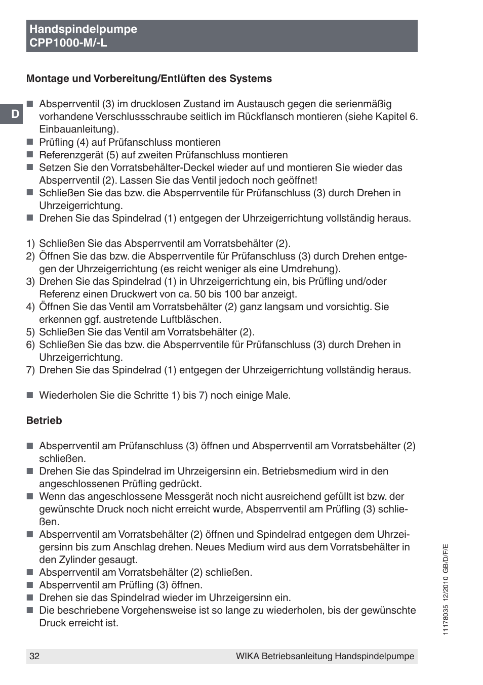 WIKA CPP1600-X User Manual | Page 32 / 84