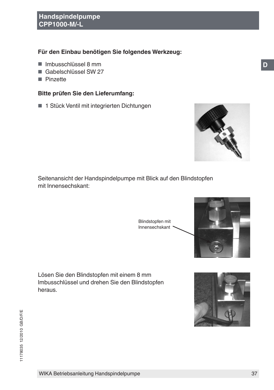 WIKA CPP1600-X User Manual | Page 37 / 84