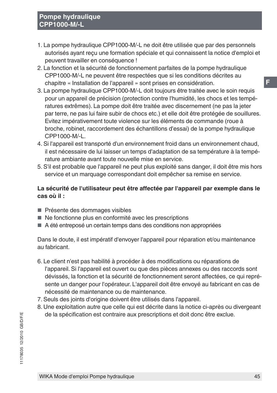 WIKA CPP1600-X User Manual | Page 45 / 84