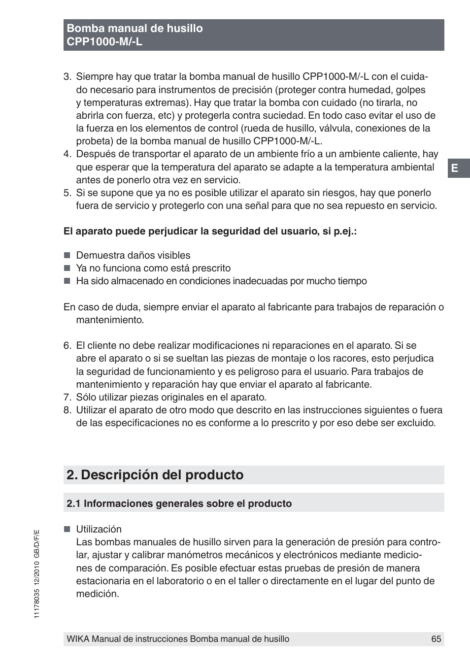 Descripción del producto | WIKA CPP1600-X User Manual | Page 65 / 84