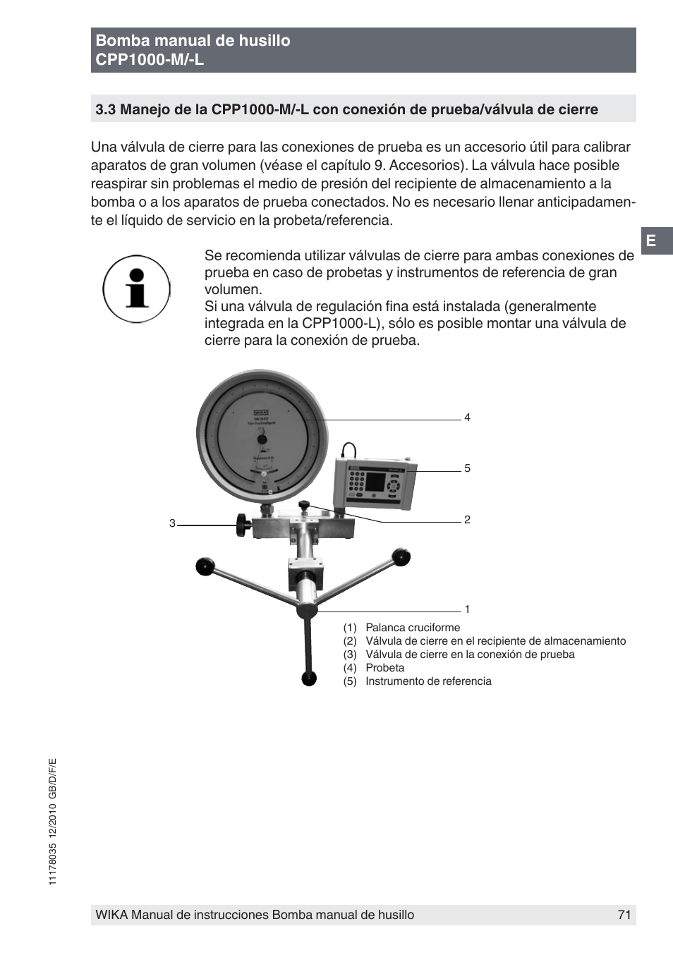 Bomba manual de husillo cpp1000-m/-l | WIKA CPP1600-X User Manual | Page 71 / 84